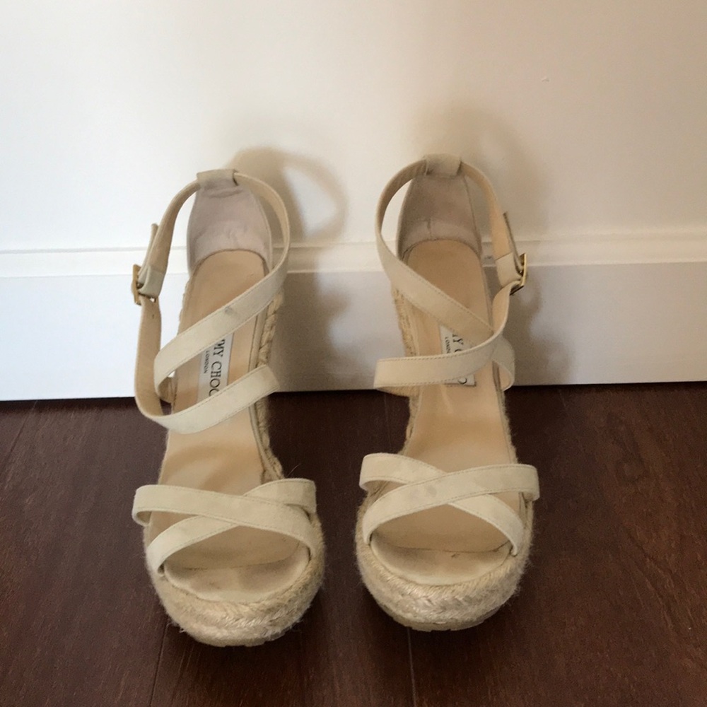 SOLD on Trad•esy Jimmy Choo Suede espadrilles